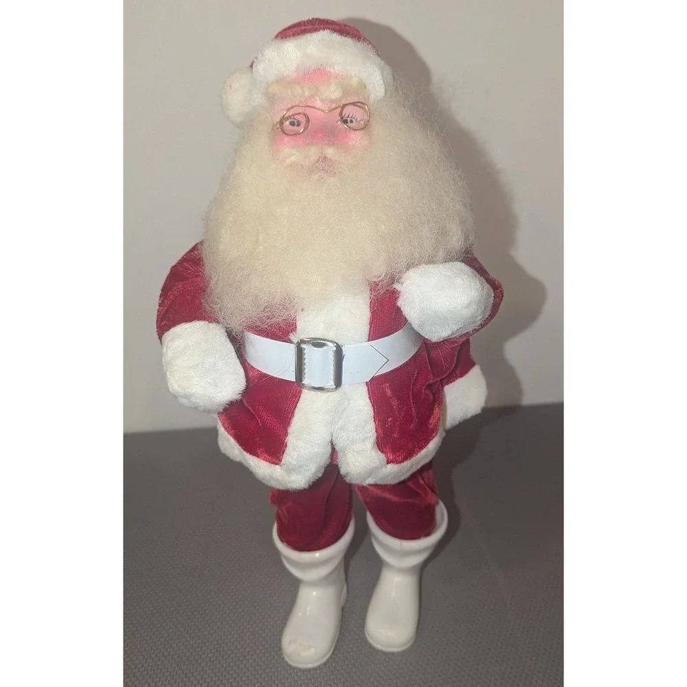 VTG Harold Gale Santa Claus w/ Red Velvet Suit Glasses 14